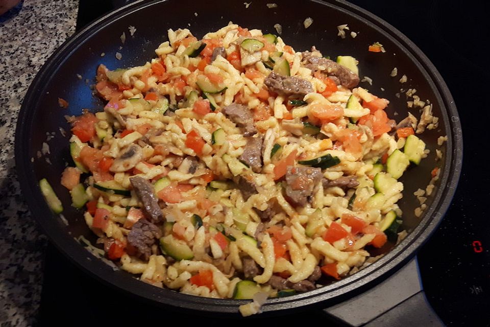 Spätzle Pfanne a la Feuermohn