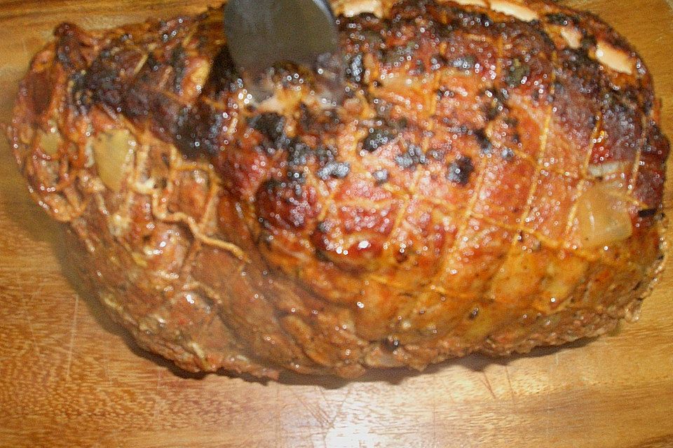 Schweinerollbraten im Römertopf Schweinerollbraten im Römertopf