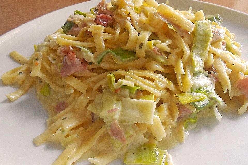 Schinken - Lauch - Pasta