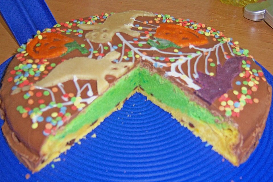 Bunte Halloween Torte