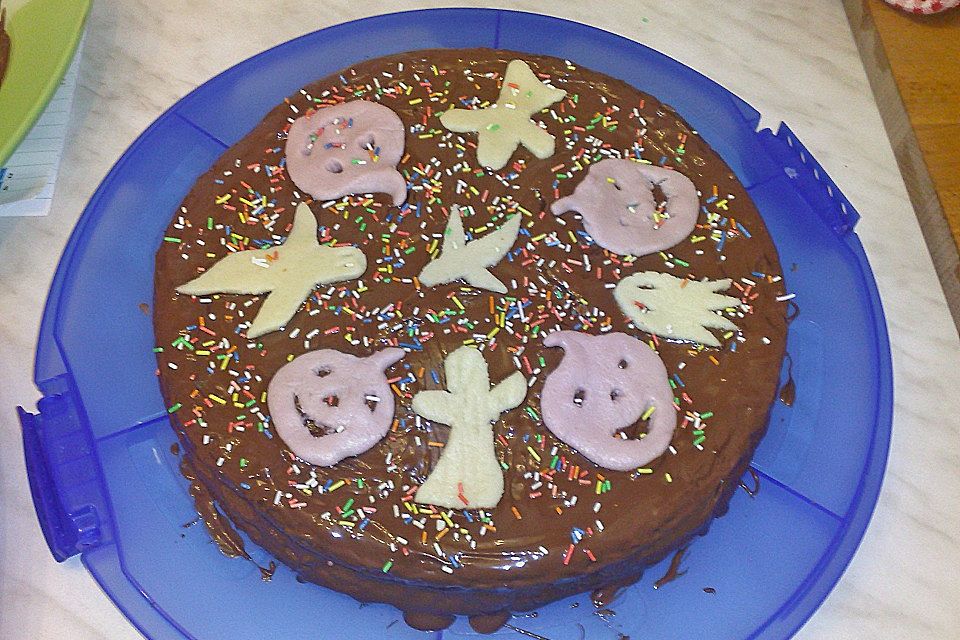 Bunte Halloween Torte