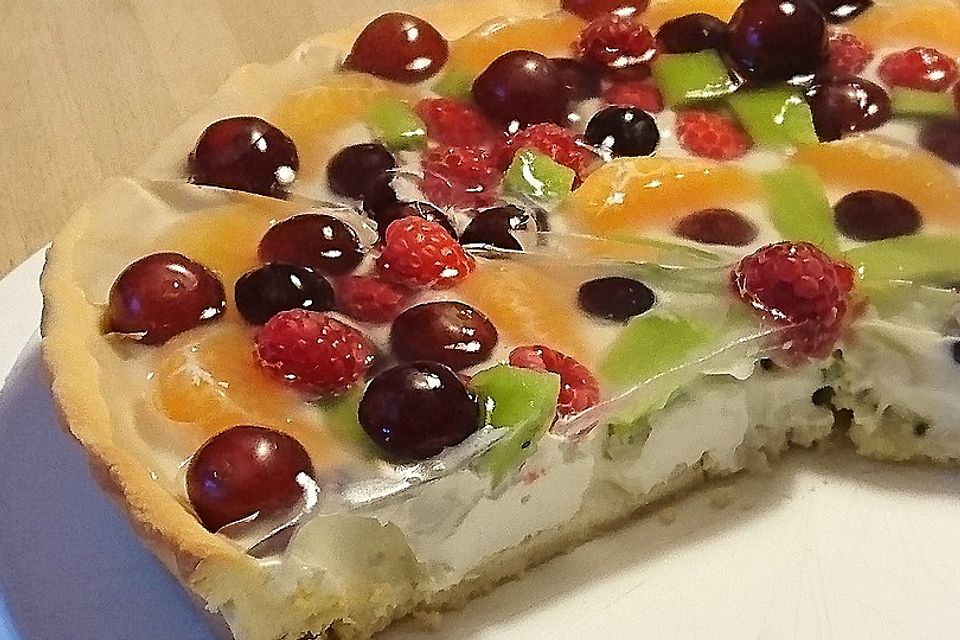 Erdbeertarte mit Vanille - Creme