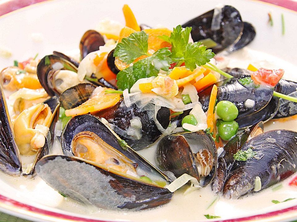 Muscheln mit Weißwein und Gemüse von Puchzeli| Chefkoch