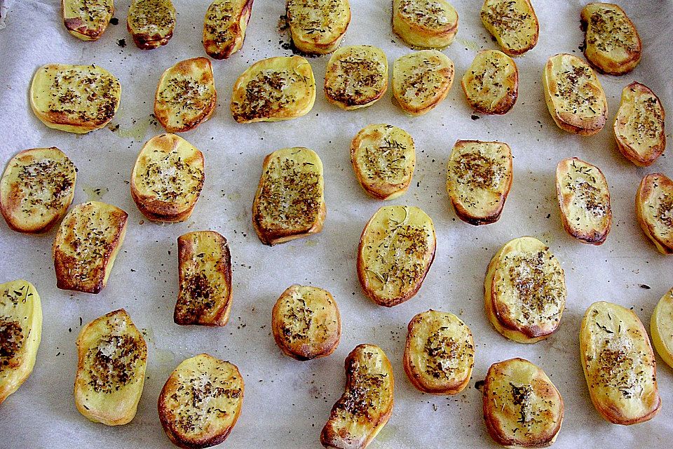 Kartoffelscheiben mit Kräuterbutter