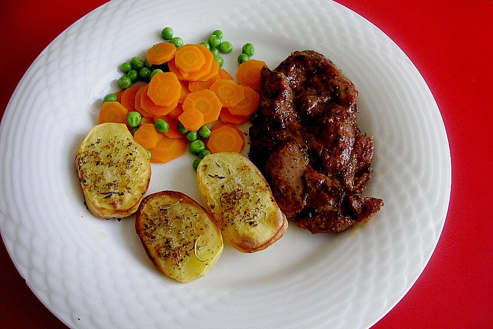 Kartoffelscheiben mit Kräuterbutter