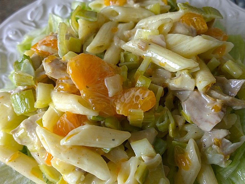 Geflügel - Nudel - Salat mit Mandarinen von roteadelline| Chefkoch