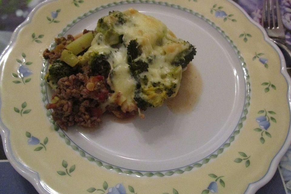 Brokkoli - Hackfleisch - Gratin