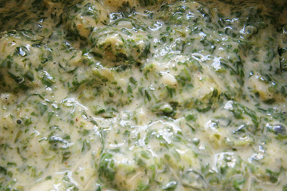 Gnocchi in Spinatkäsesoße