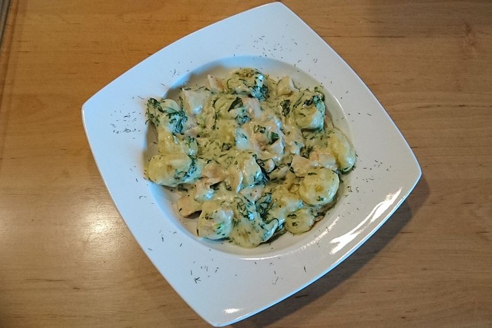 Gnocchi in Spinatkäsesoße