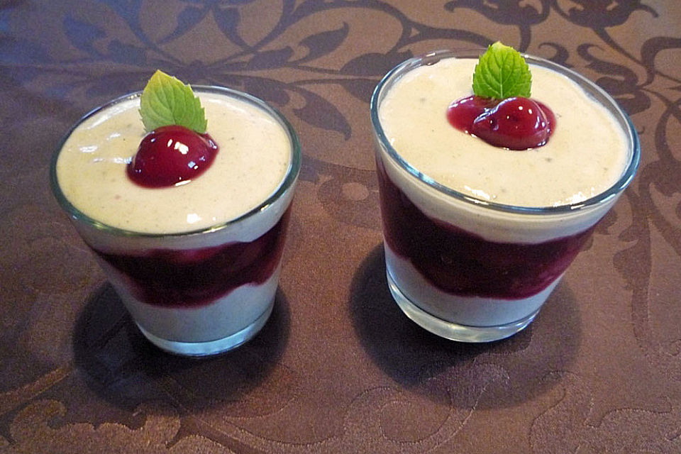 Punschkirschen mit Zimt - Mascarpone