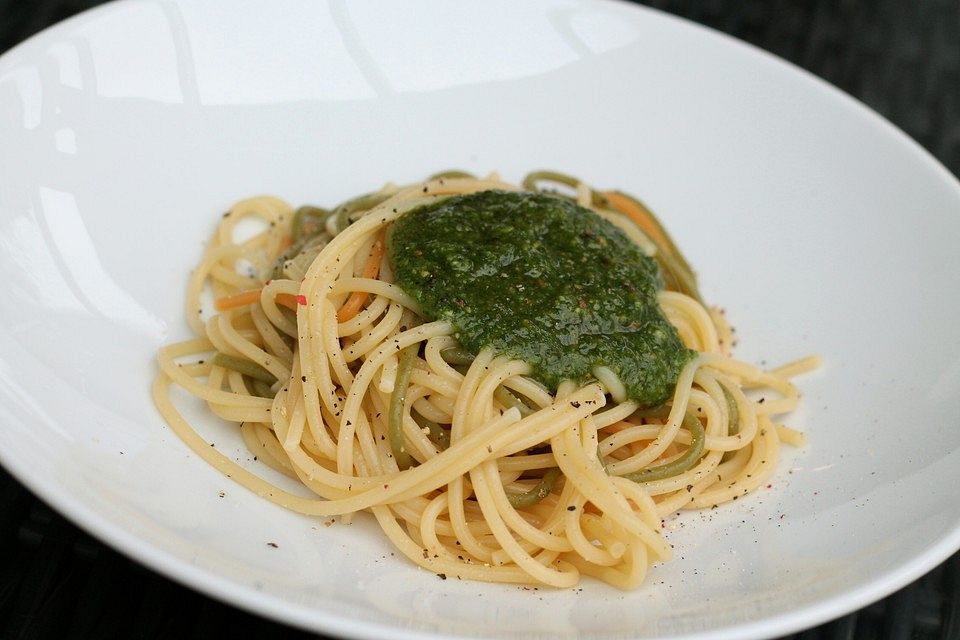 Spaghetti mit Pesto