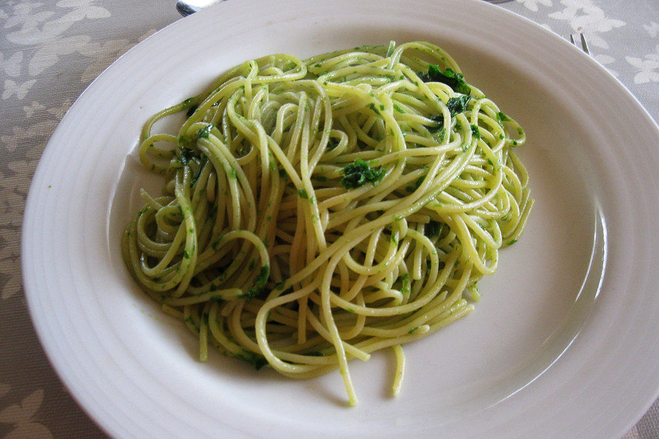 Spaghetti mit Pesto