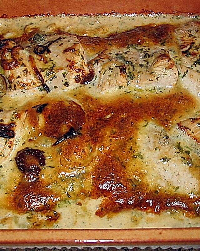 Putenschnitzel in Gorgonzolasauce