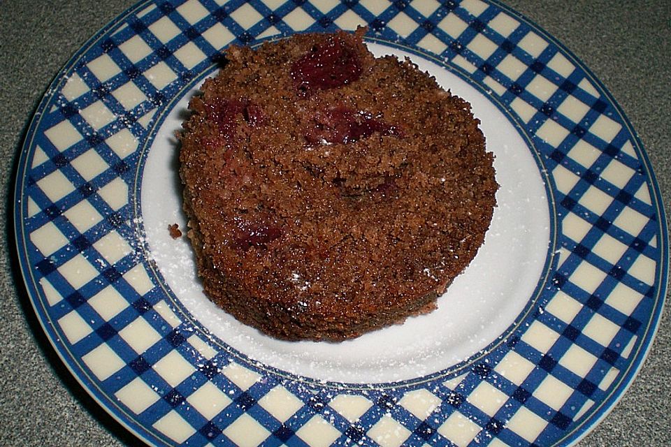 Schoko - Kirsch - Kuchen mit Mandeln