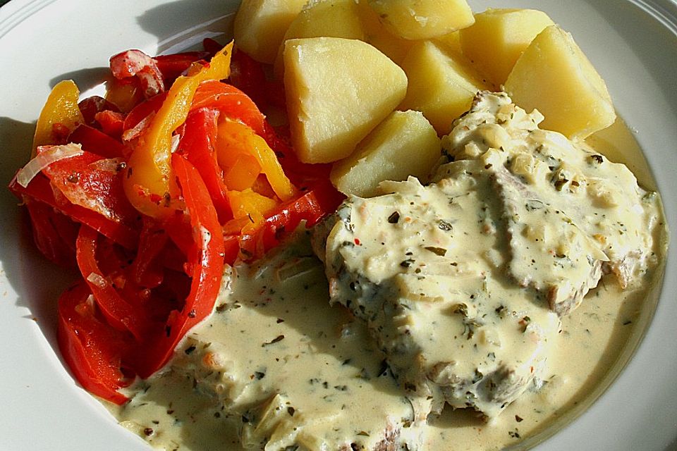 Marinierter Tafelspitz mit Kräuter - Senf - Sauce