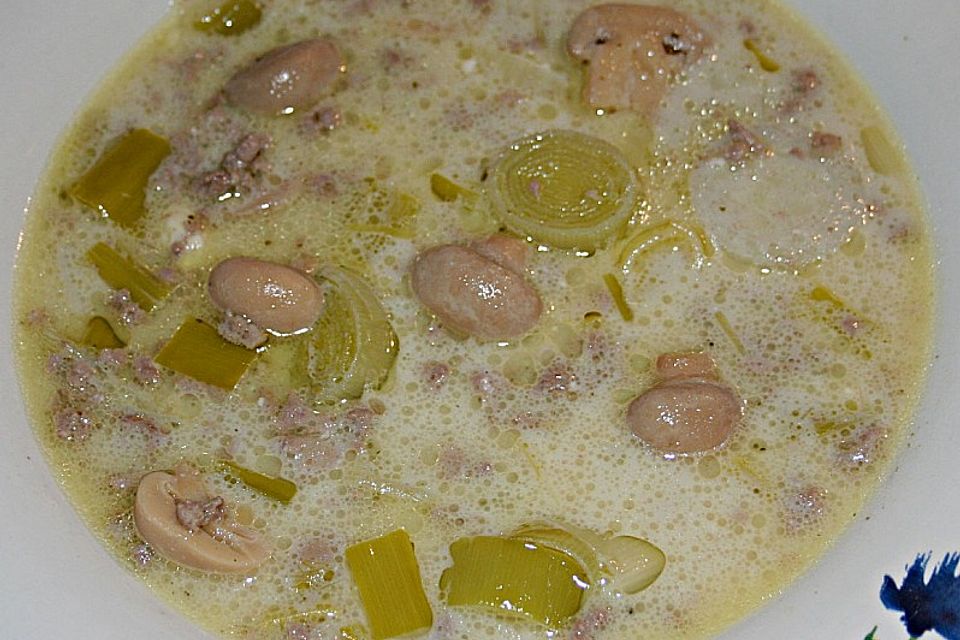 Champignon - Lauch Käsesuppe