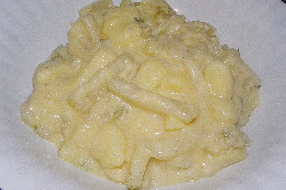 Kohlrabieintopf mit Käse