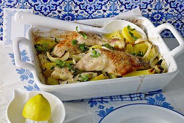 Griechisches Zitronenhuhnchen Chefkoch 