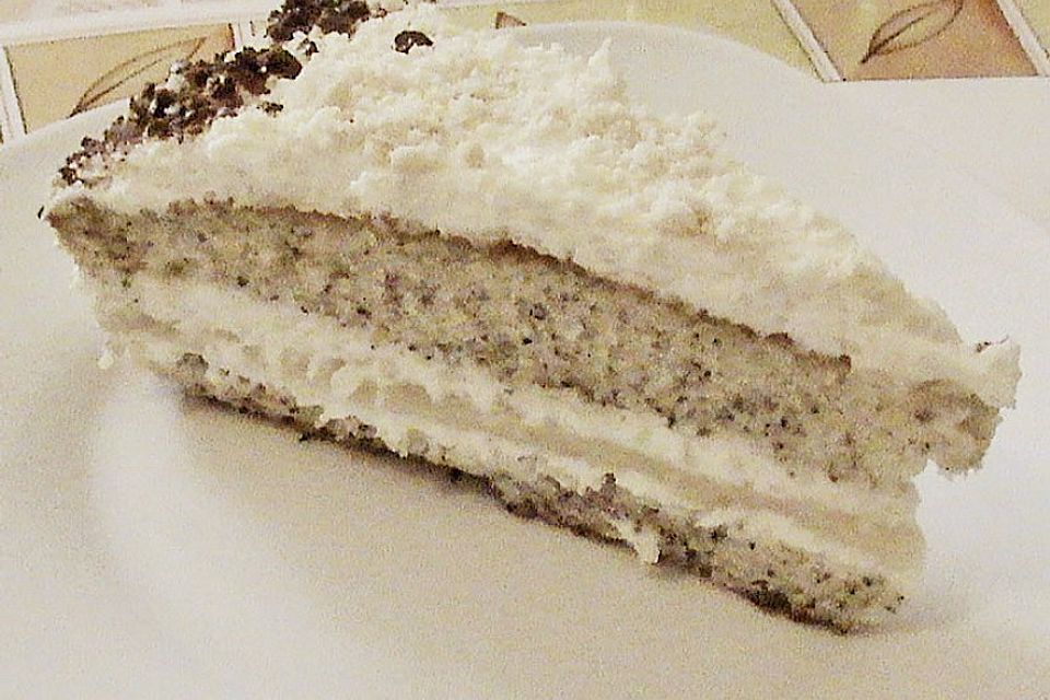 Mohn - Marzipan - Torte