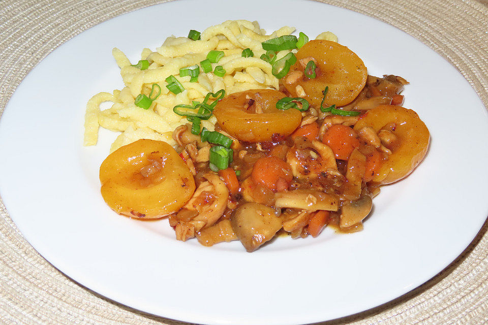 Hühnchen - Gulasch mit Aprikosen