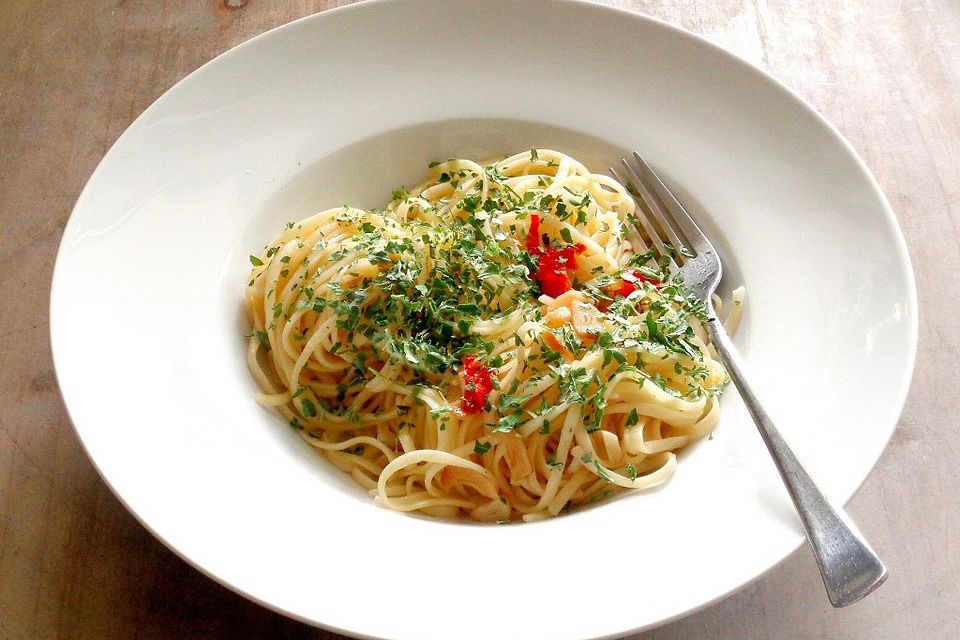 Spaghettini aglio, olio e peperoncino