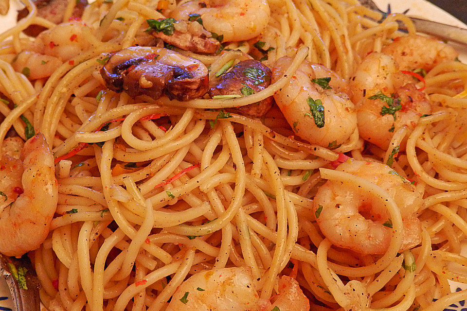 Spaghettini aglio, olio e peperoncino