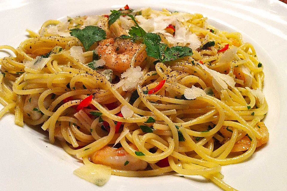 Spaghettini aglio, olio e peperoncino