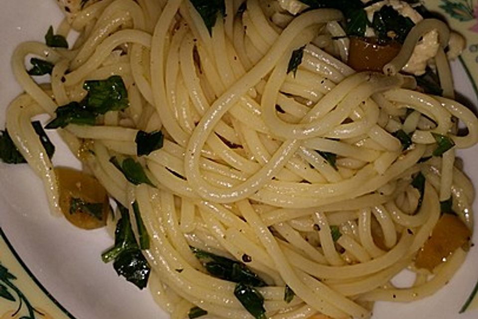 Spaghettini aglio, olio e peperoncino