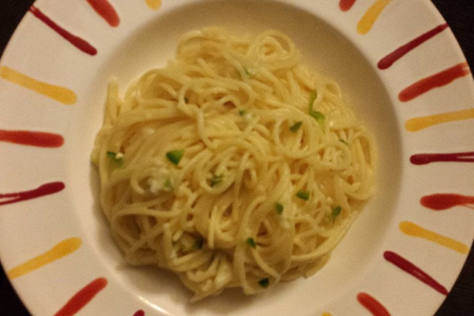 Spaghettini aglio, olio e peperoncino