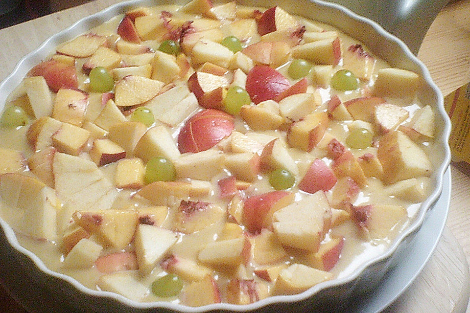 Obstkuchen für Eilige