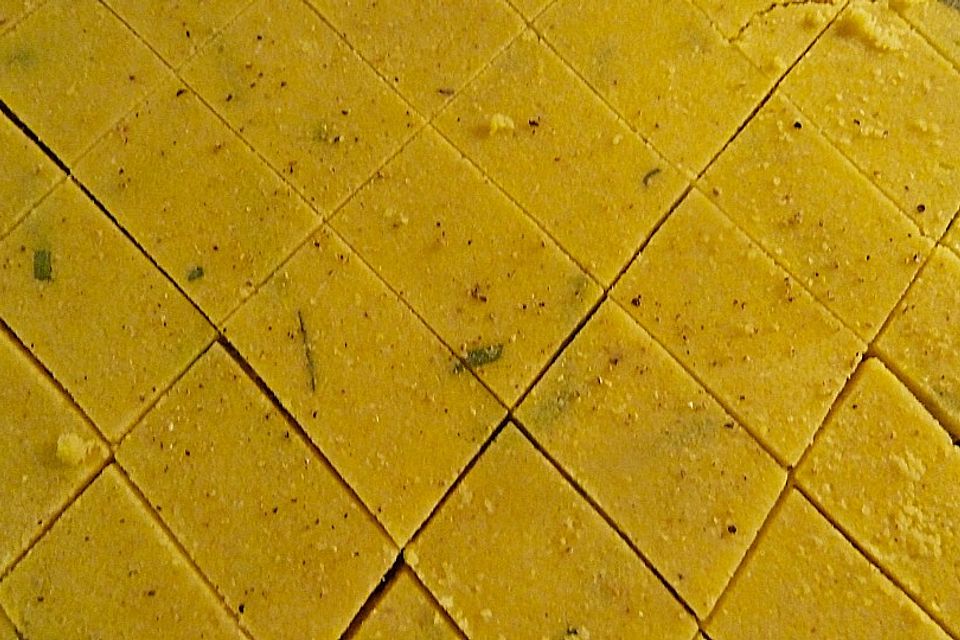 Polentaschnitten mit Parmesan Polentaschnitten mit Parmesan