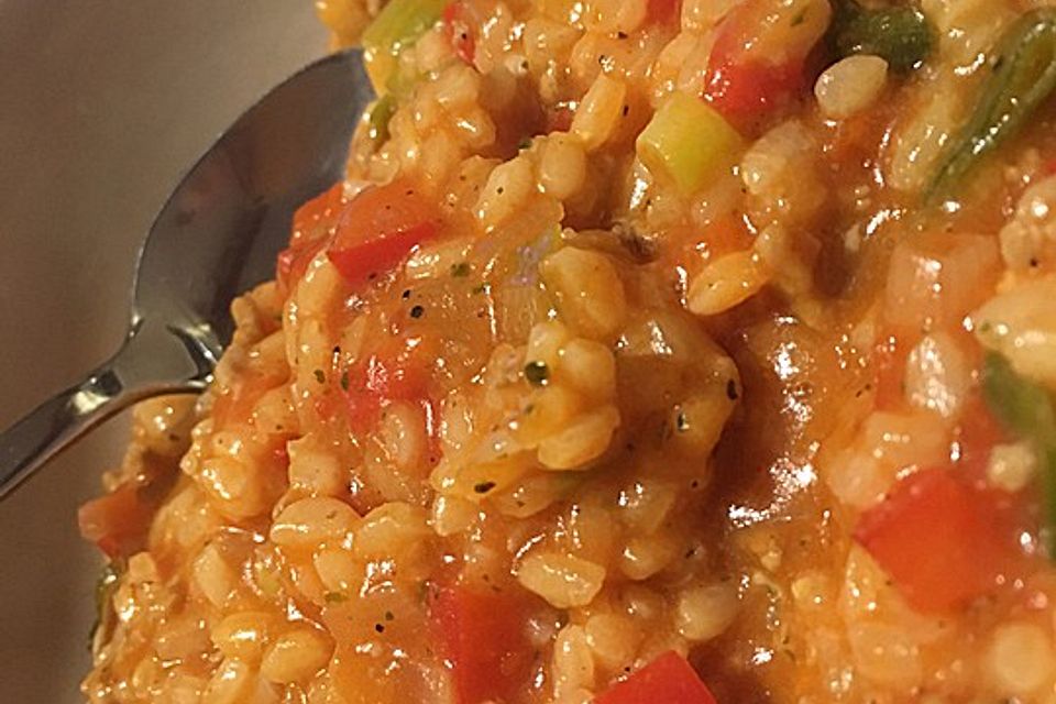 Rotes Hack - Risotto