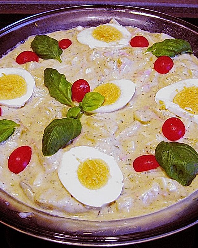 Kartoffelsalat mit Ei und Kräutern