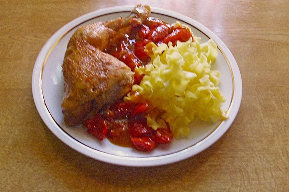 Paprika - Hähnchenkeulen