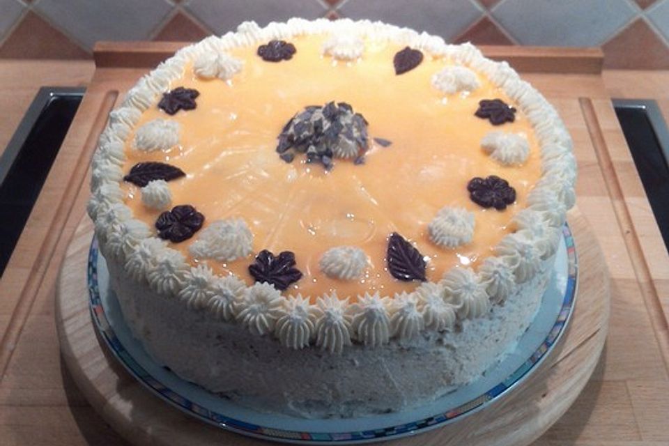 Mohn - Bananen - Torte