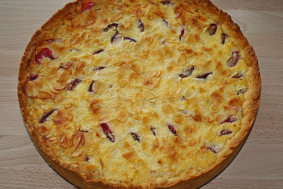 Zwetschgenkuchen mit Quark - Sahne - Guss