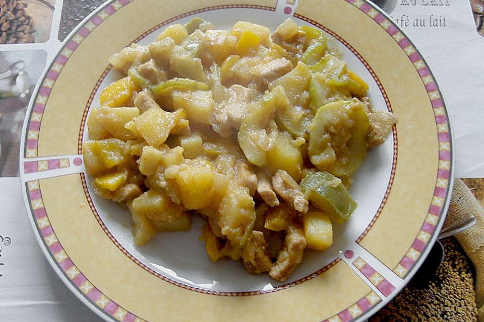 Schnitzelpfanne mit Gemüse