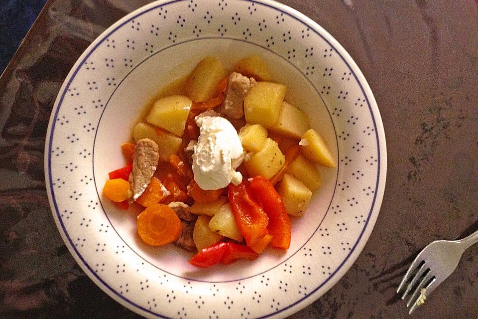 Schnitzelpfanne mit Gemüse