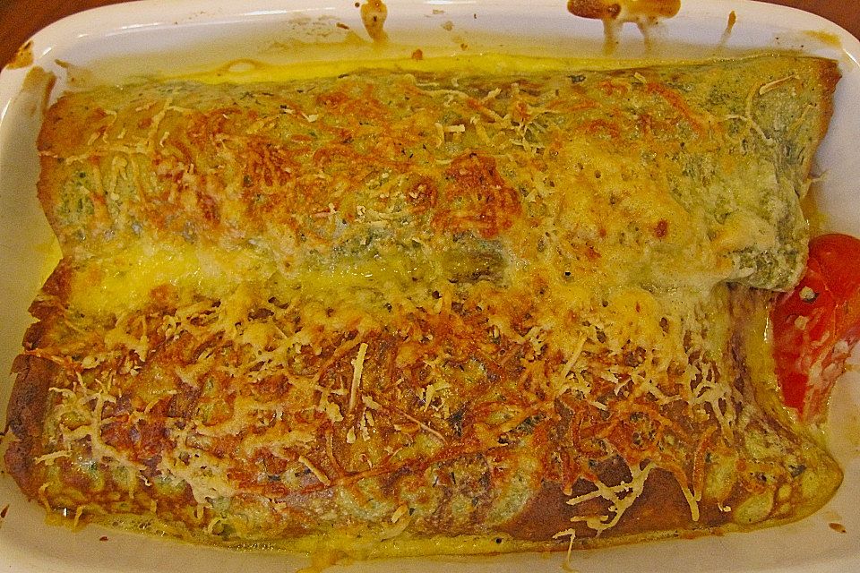 Bärlauch - Pfannkuchen mit Spargel - Schinkenfüllung