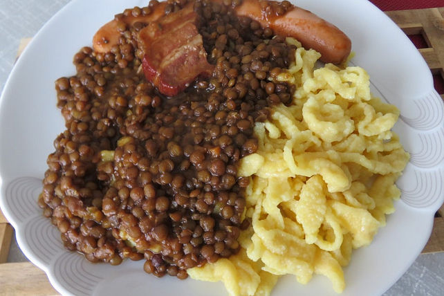 Linsen mit Spätzle und Saiten von Nataju| Chefkoch