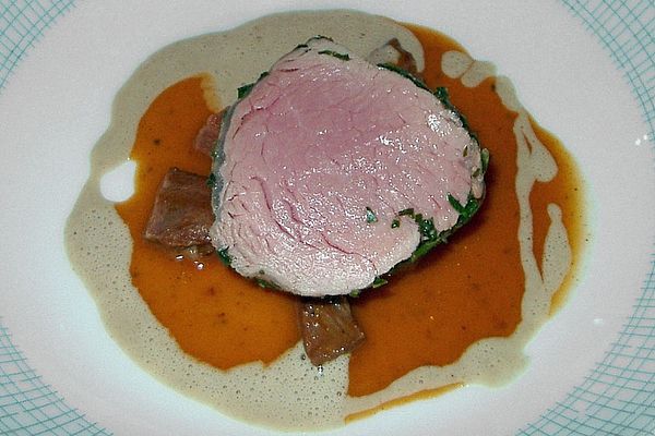 Kalbsfilet auf Kalbsbäckchenragout mit Morchelrahm von tierparktoni ...