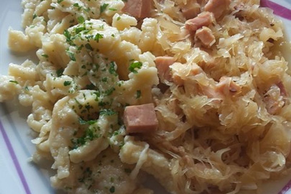 Sauerkraut mit Kassler