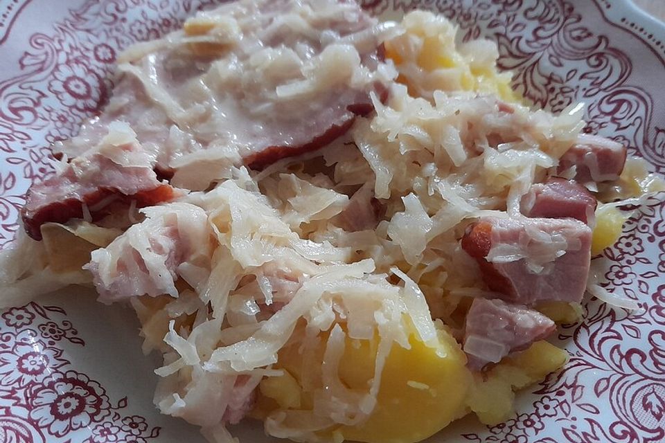 Sauerkraut mit Kassler