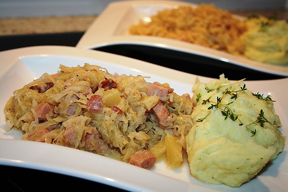 Sauerkraut mit Kassler