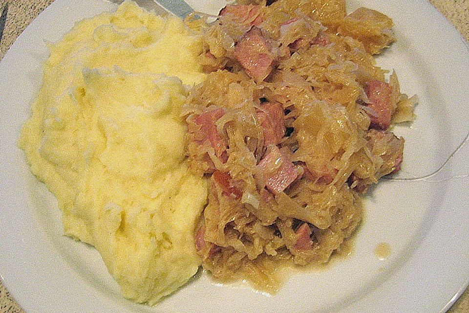 Sauerkraut mit Kassler