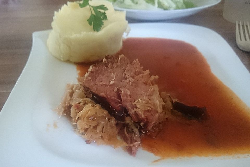 Sauerkraut mit Kassler