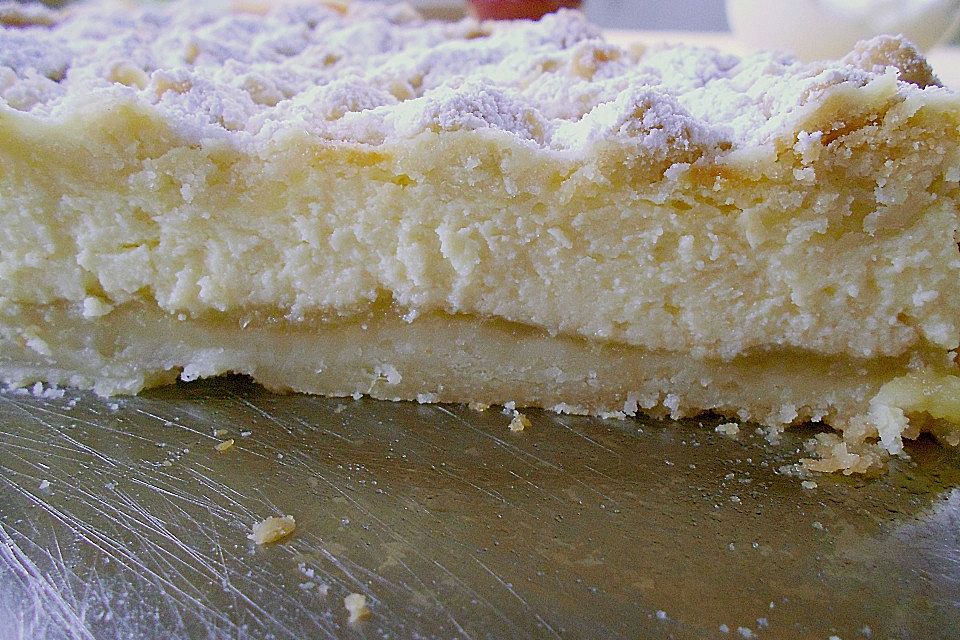 Käse - Streusel mit Apfel