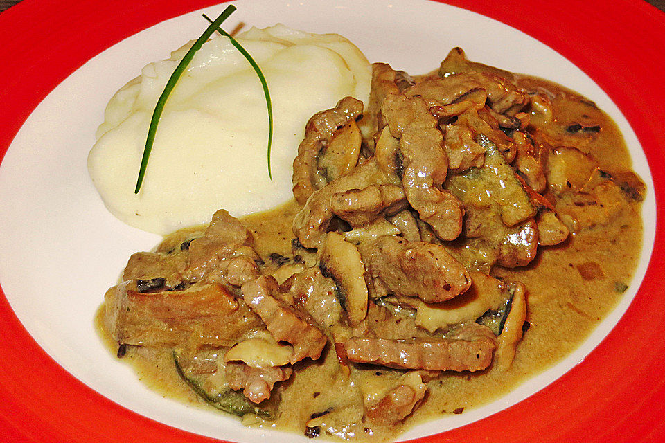 Inges Boeuf Stroganoff für zwei