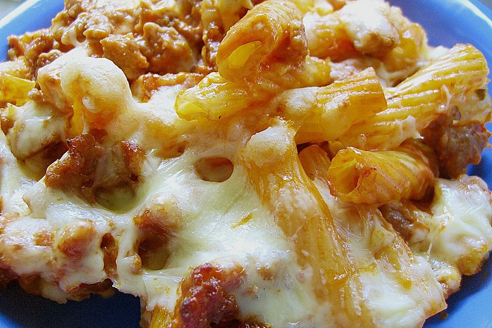 Nudelauflauf mit Thüringer Mett