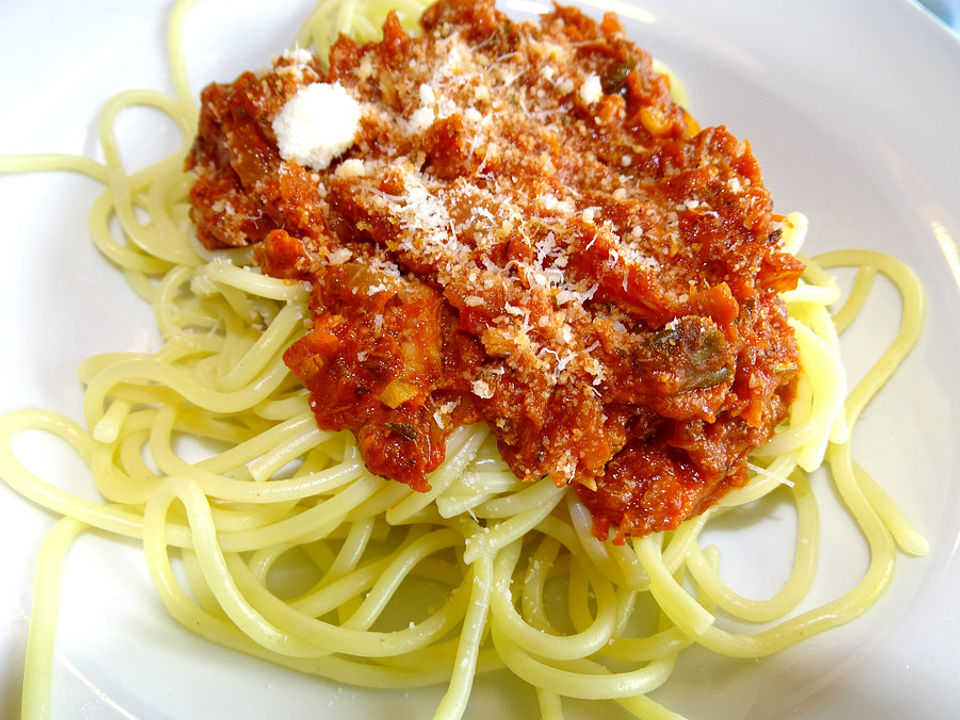 Spaghetti mit Tomaten - Thunfisch - Sauce von simone2| Chefkoch